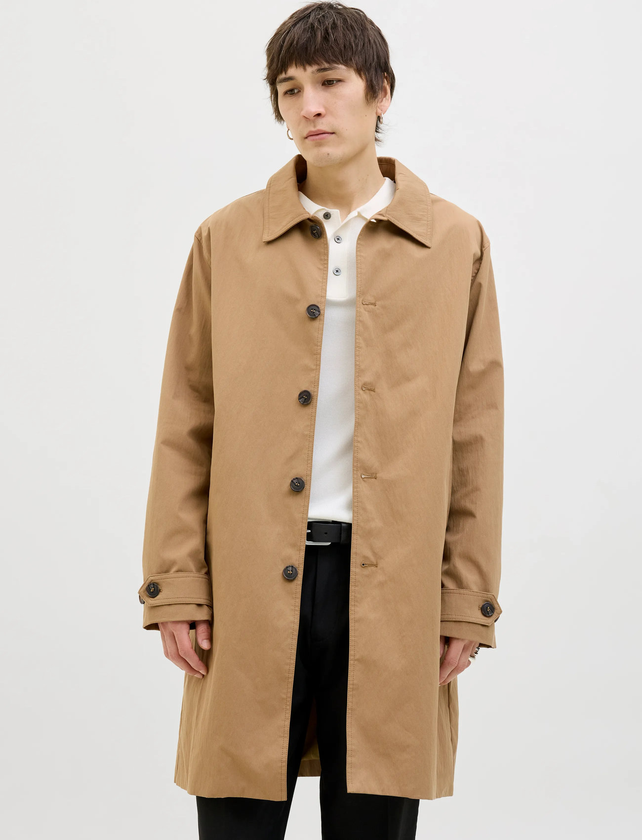 Jack & Jones Jprccmiles Mac Coat Sn, XXL, Beige, Frakker > Trenchcoats, Herre