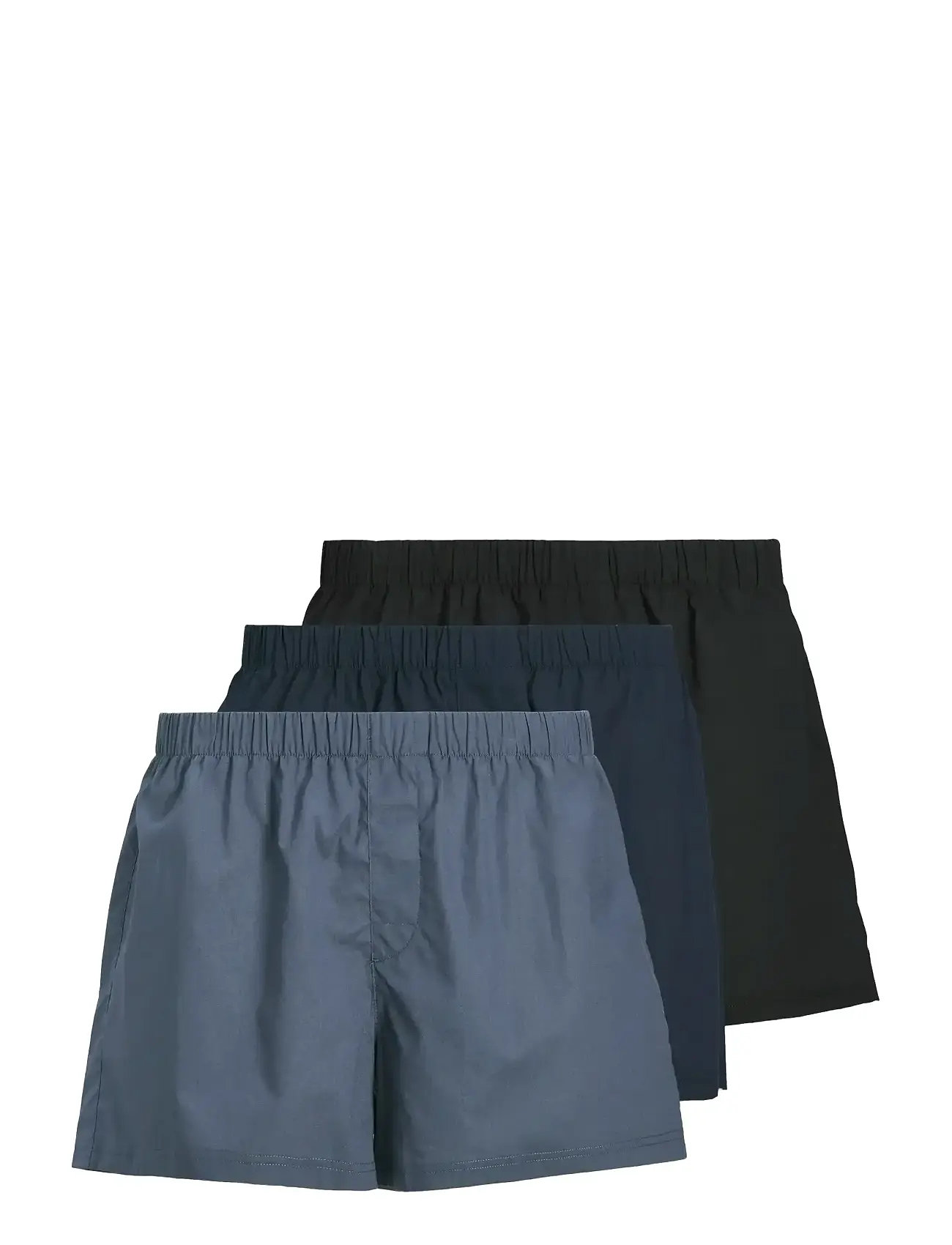 JACK & JONES Jacmilano Woven Boxershorts 3 Pack Noos Navy - M - Herren