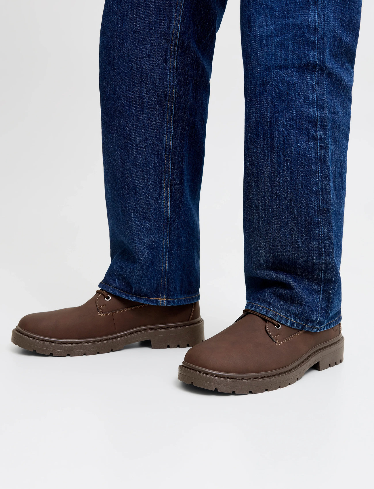 Jack & Jones Jfwainsworth Pu Boot, 46, Brown, Boots - Lace Up Boots, Herre