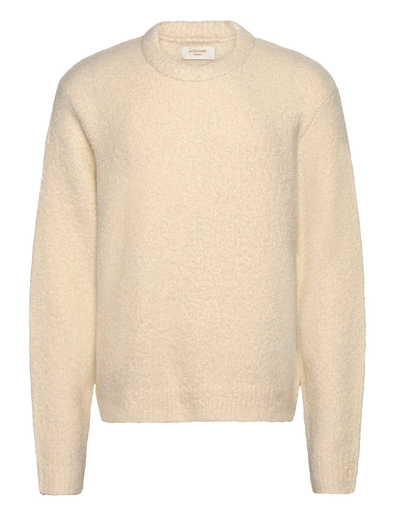 Jack & Jones Jormeadows Knit Boucle Crew Neck, S, White, Strik > Runde Halse, Herre