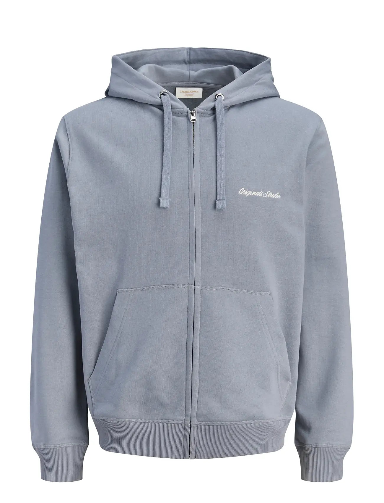 JACK & JONES Jornorrebro Emb Sweat Zip Hood Noos Blau - L - Herren