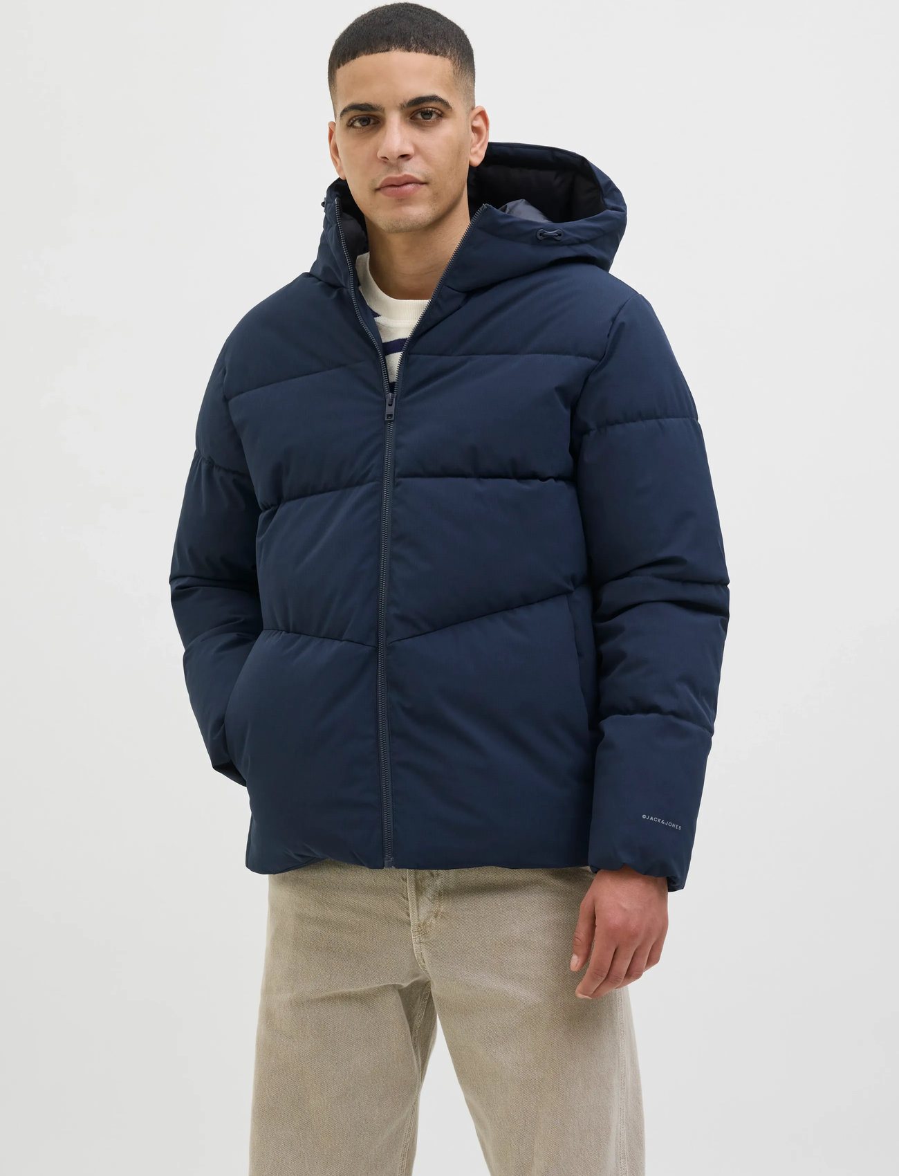 Jack & Jones Jjglobal Puffer Jacket, XXL, Navy, Jakker > Vatterede Jakker, Herre