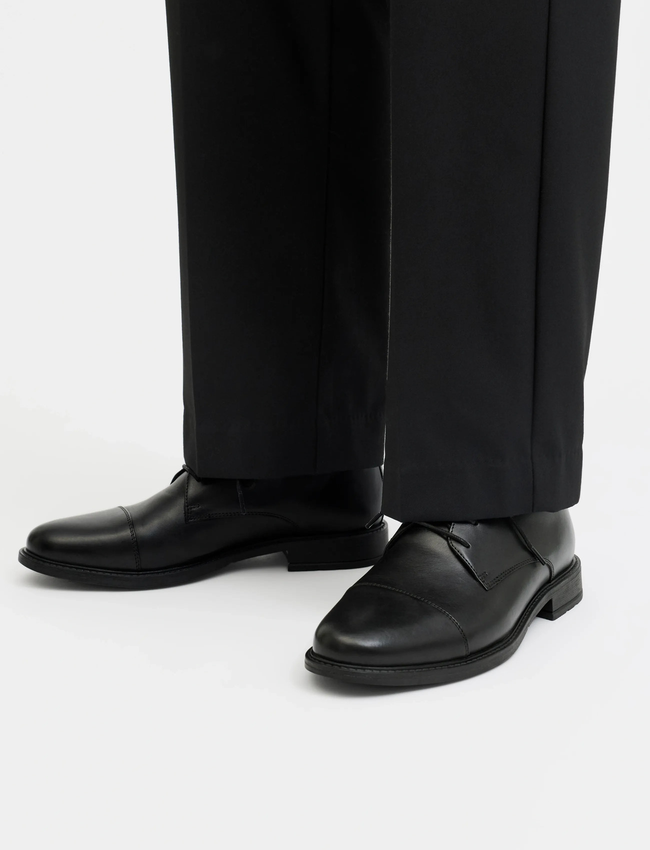 Jack & Jones Jfwoslo Leather Dress Shoe Noos, 42, Black, Business > Oxford Sko, Herre