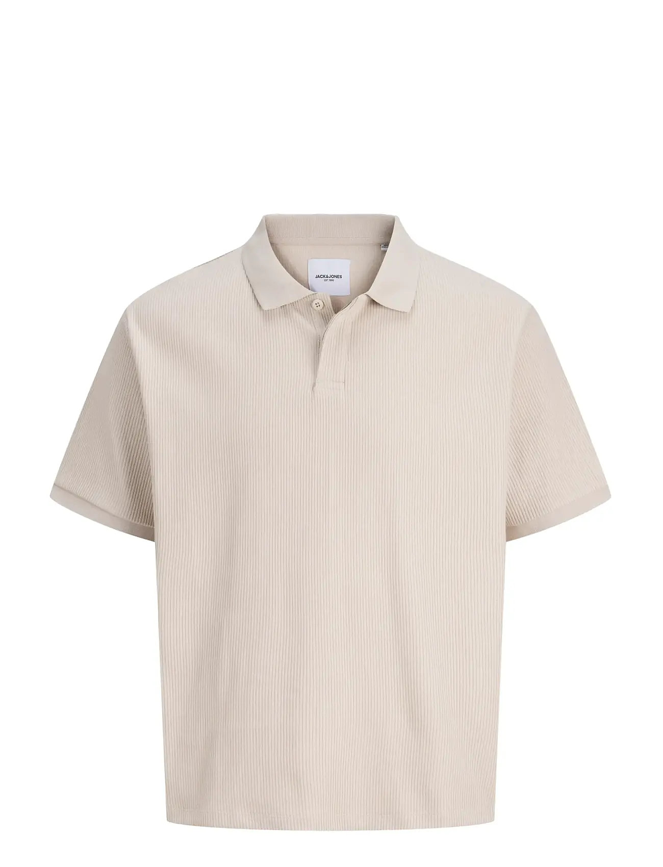 JACK & JONES Jjeharrison Structure Polo Ss Ln Cream - XXL - Herren