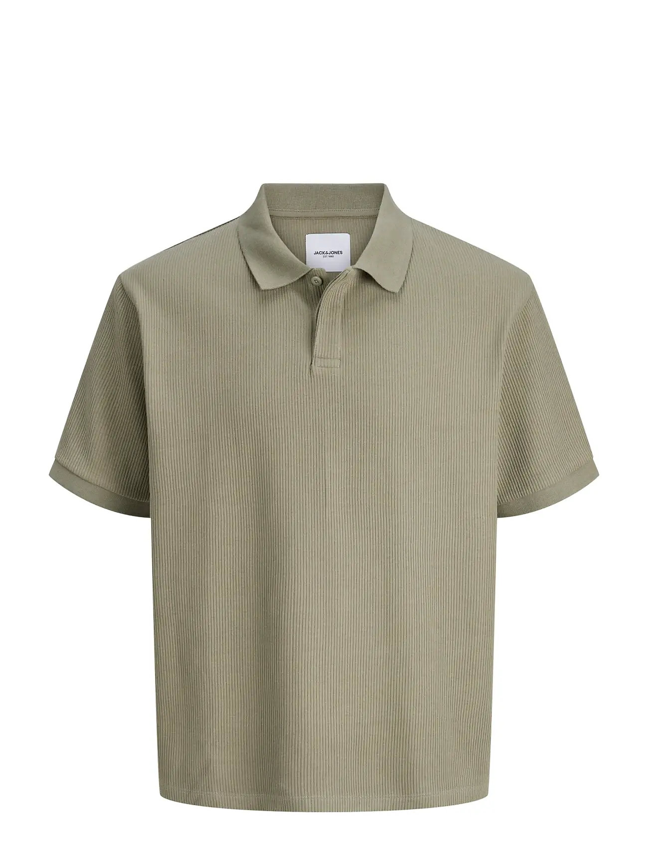 JACK & JONES Jjeharrison Structure Polo Ss Ln Khaki - S - Herren