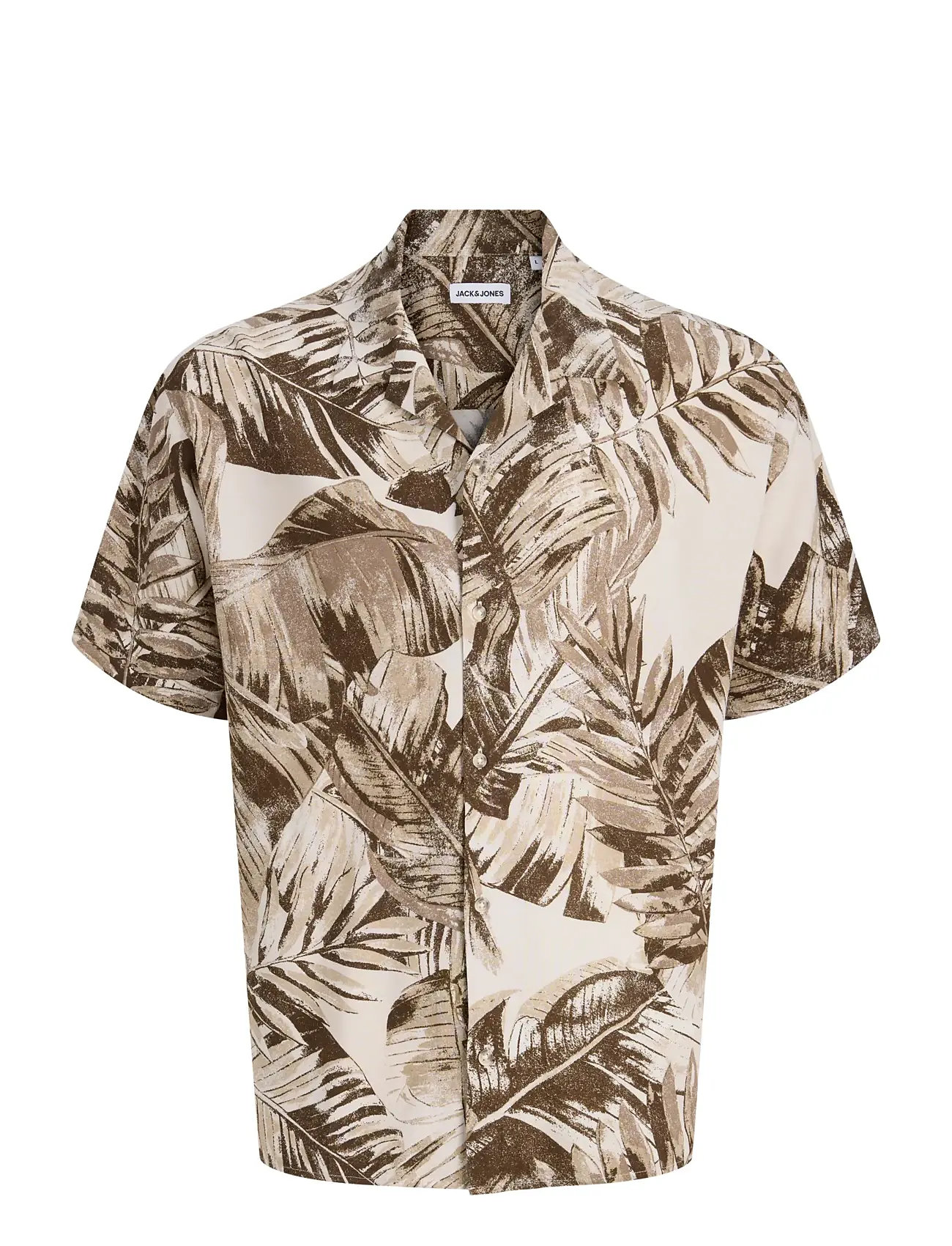 JACK & JONES Jjejeff Resort Aop Shirt S/S Ln Braun - XL - Herren