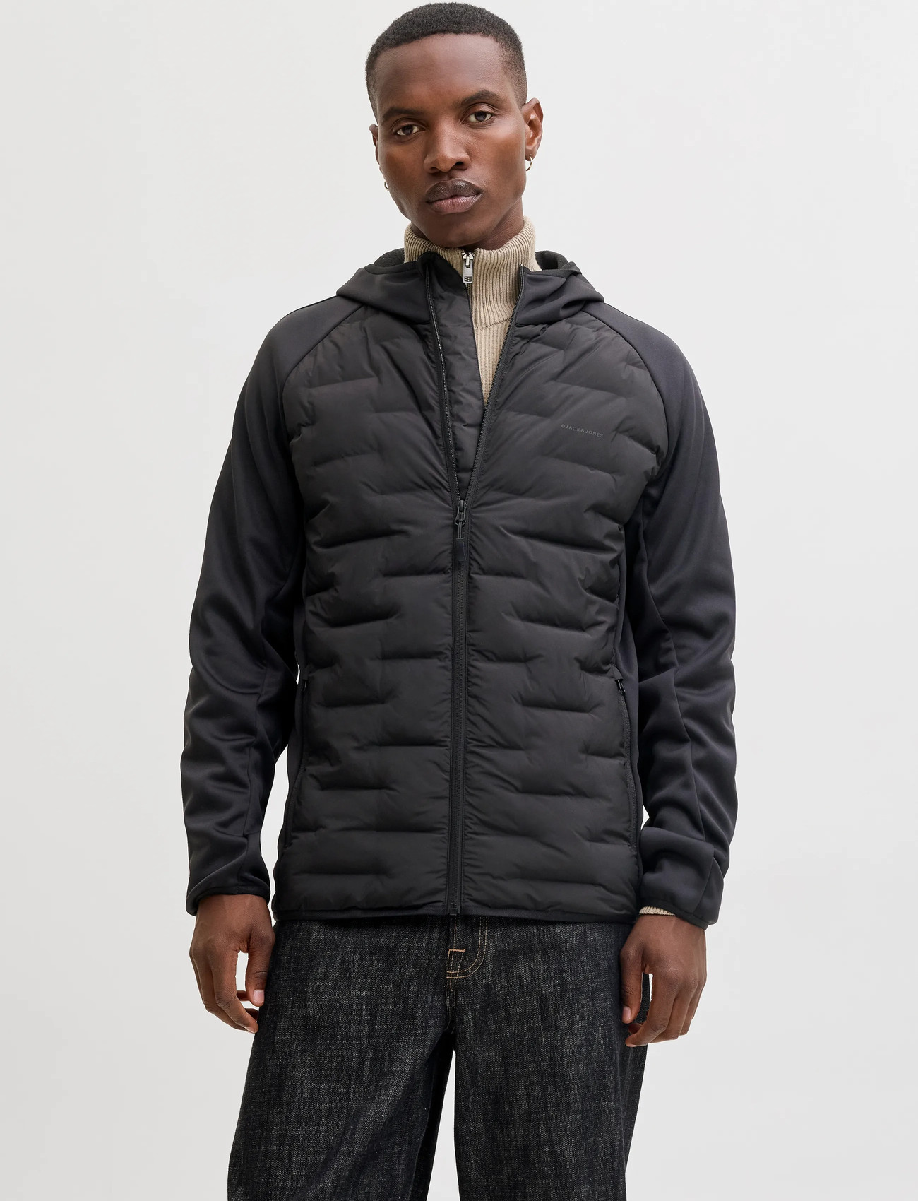 Jack & Jones Jjeperfect Hybrid Jacket Noos, XL, Black, Jakker > Vatterede Jakker, Herre