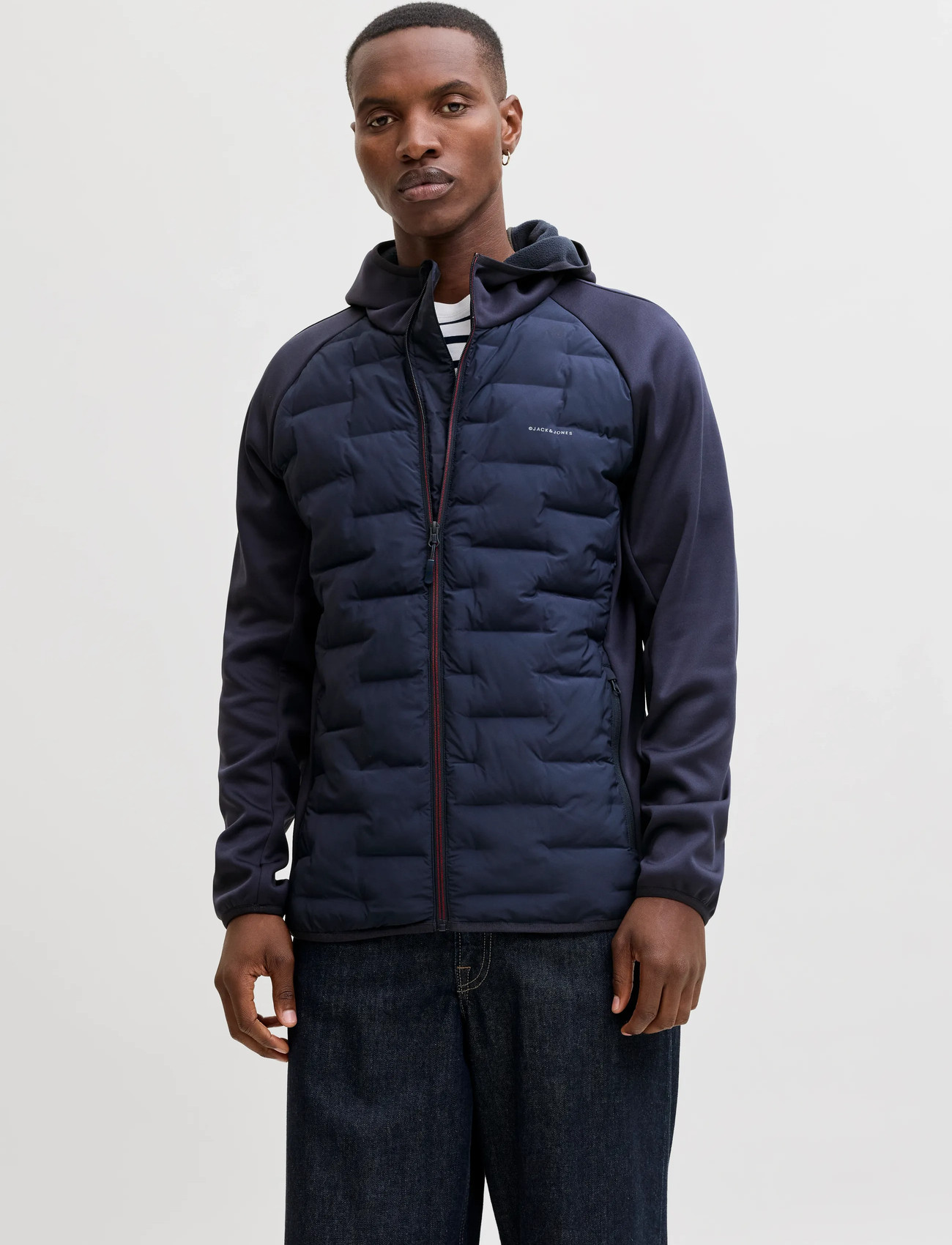Jack & Jones Jjeperfect Hybrid Jacket Noos, S, Navy, Jakker > Vatterede Jakker, Herre