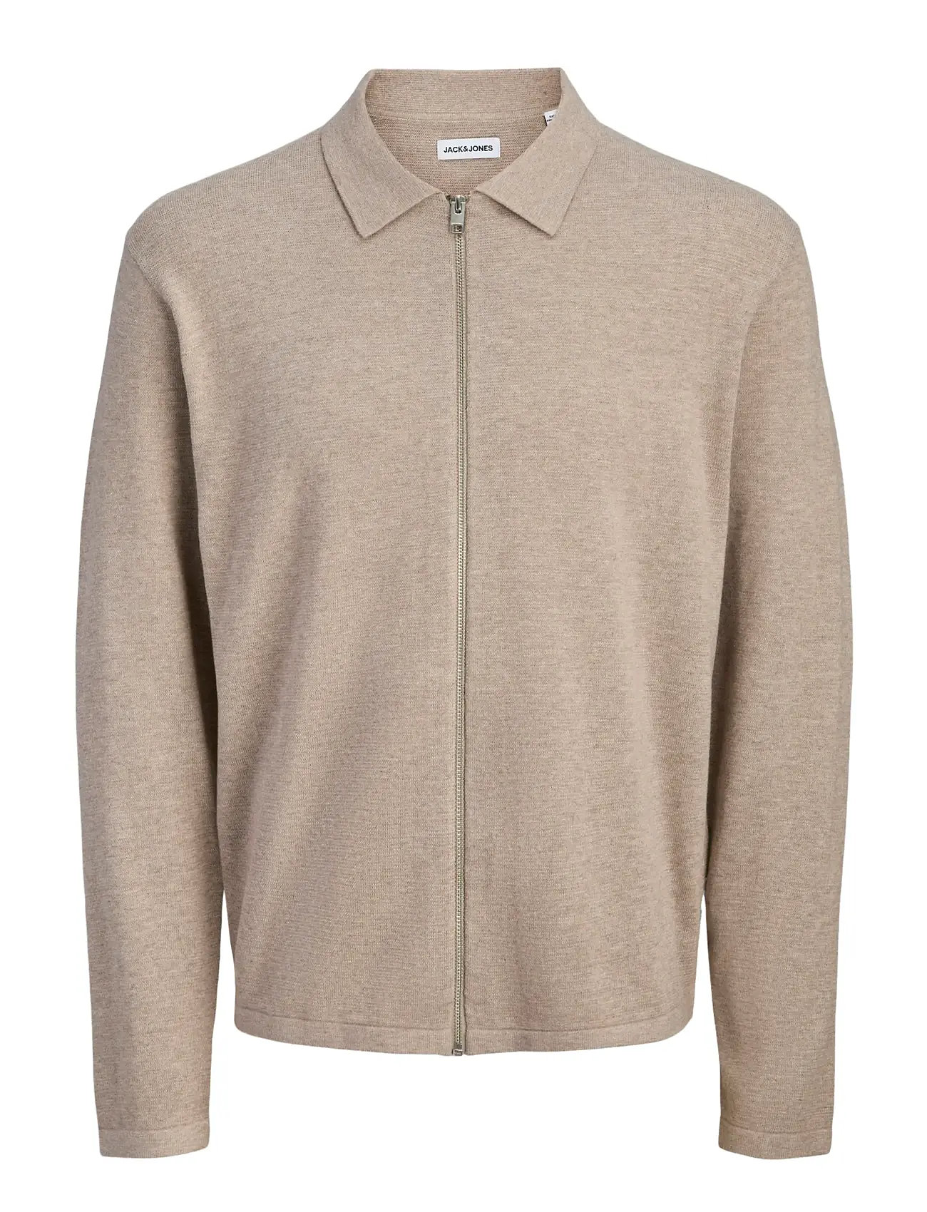 JACK & JONES Jjcole Knit Zip Cardigan Beige - L - Herren
