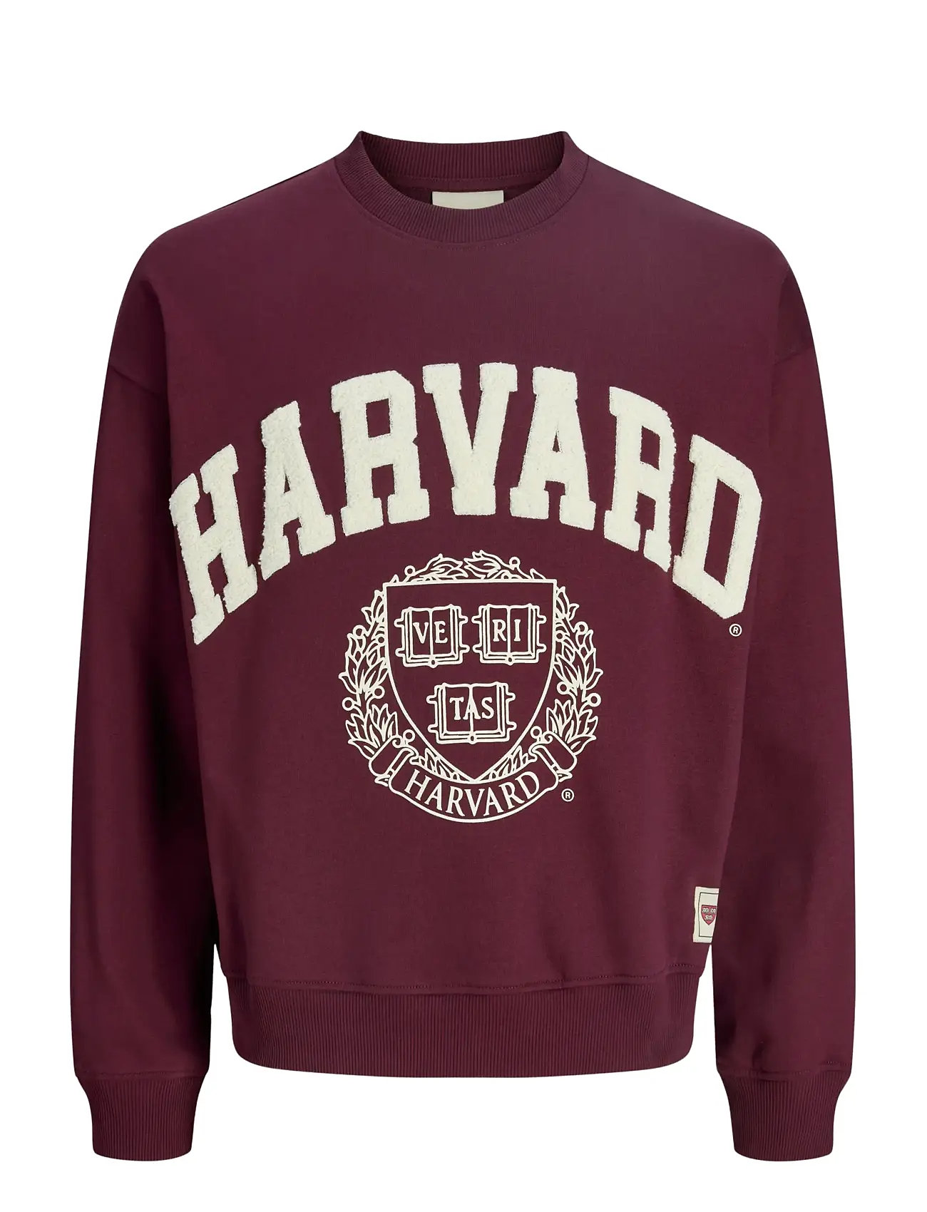 JACK & JONES Jorharvard Sweat C.n Styd Ss25 Burgundy - L - Herren