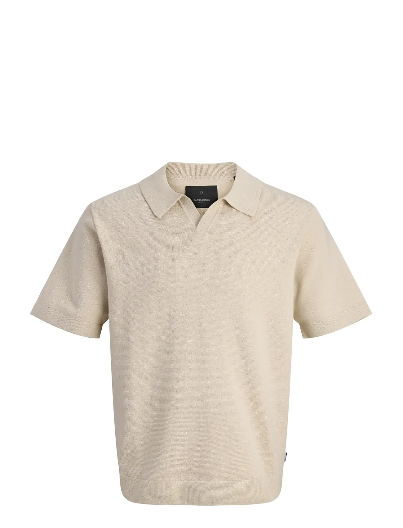 JACK & JONES Jprblamilano Spring Split Neck Ss Sn Cream - XL - Herren