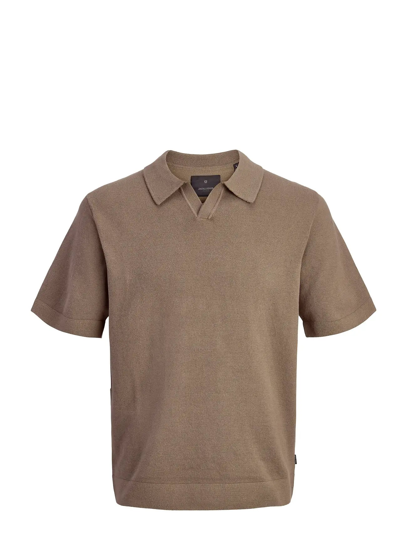 JACK & JONES Jprblamilano Spring Split Neck Ss Sn Braun - M - Herren