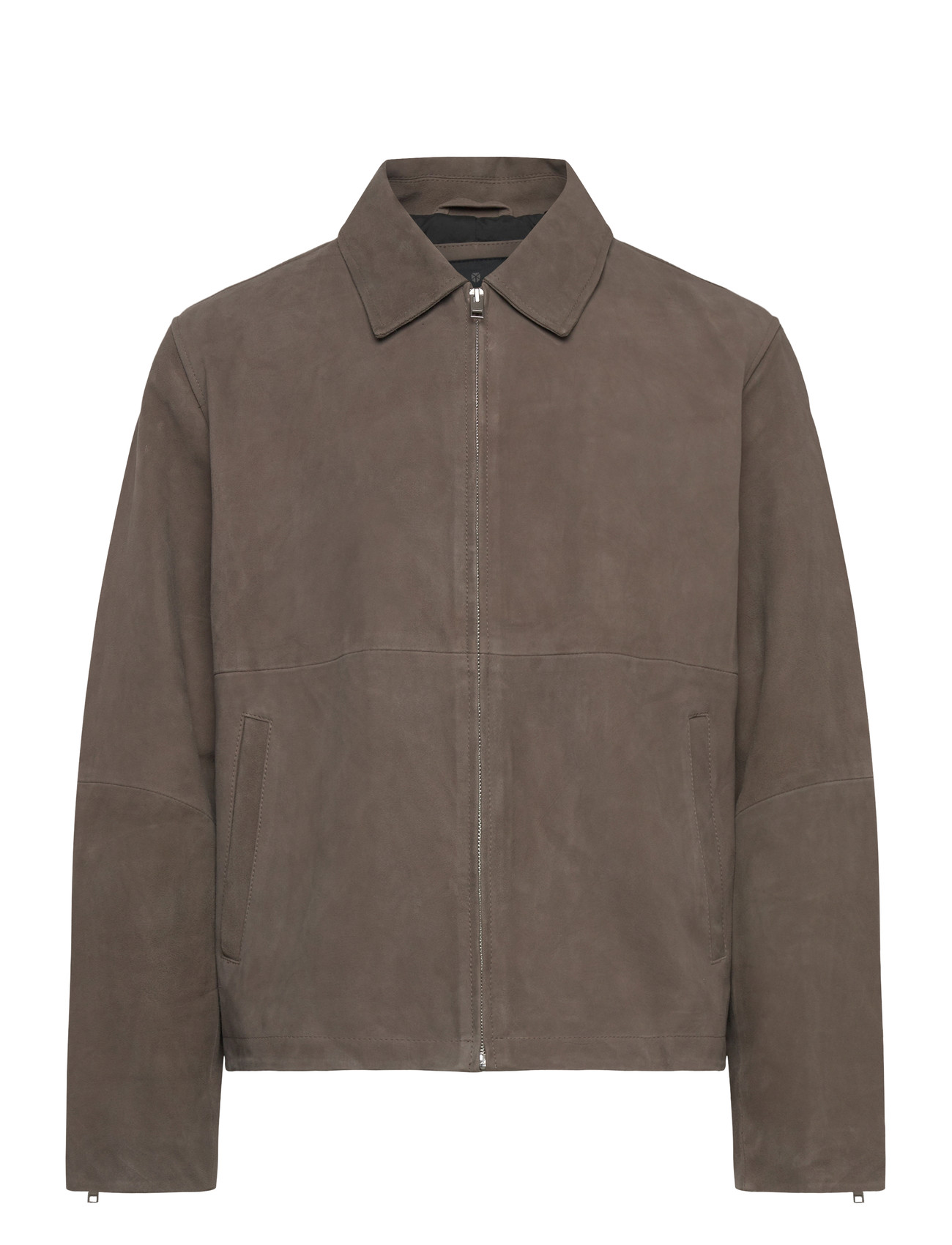 Jack & Jones Jprbladwight Suede Jkt, L, Grey, Jakker > Læder, Herre