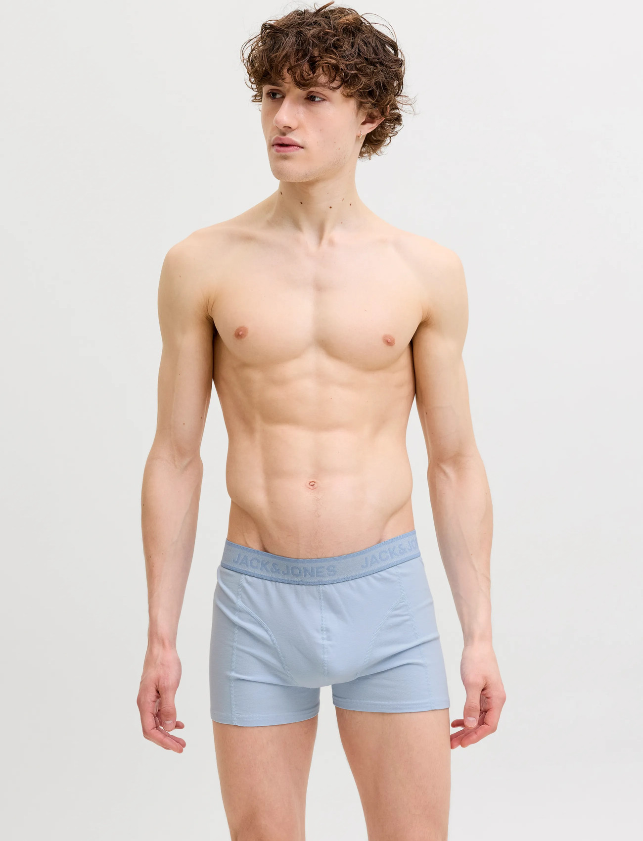 Jack & Jones Jacwesley Solid Trunks 3 Pack, L, Blue, Undertøj > Boxershorts, Herre