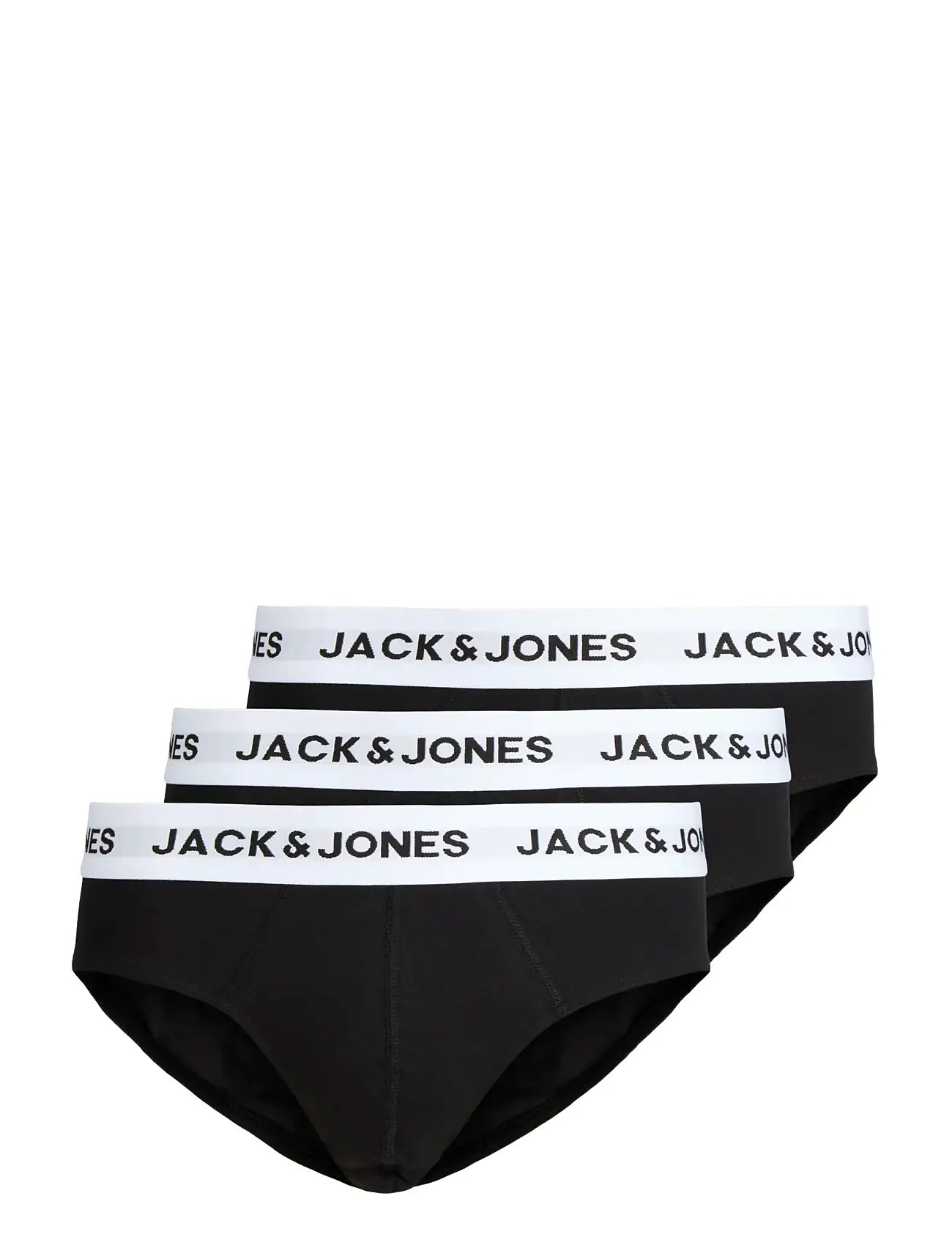 JACK & JONES Jacmason Solid Briefs 3-Pack Schwarz - S - Herren