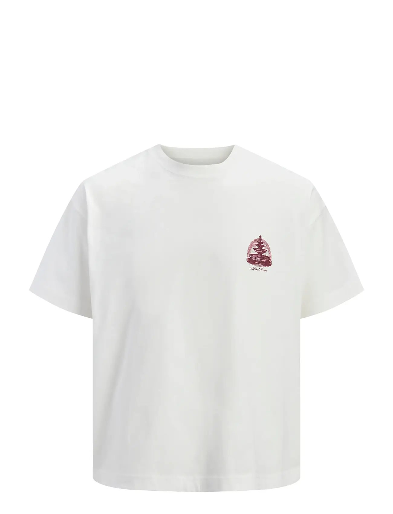 JACK & JONES Jormaine Back Tee Ss Crew Neck Sn Weiß - XXL - Herren
