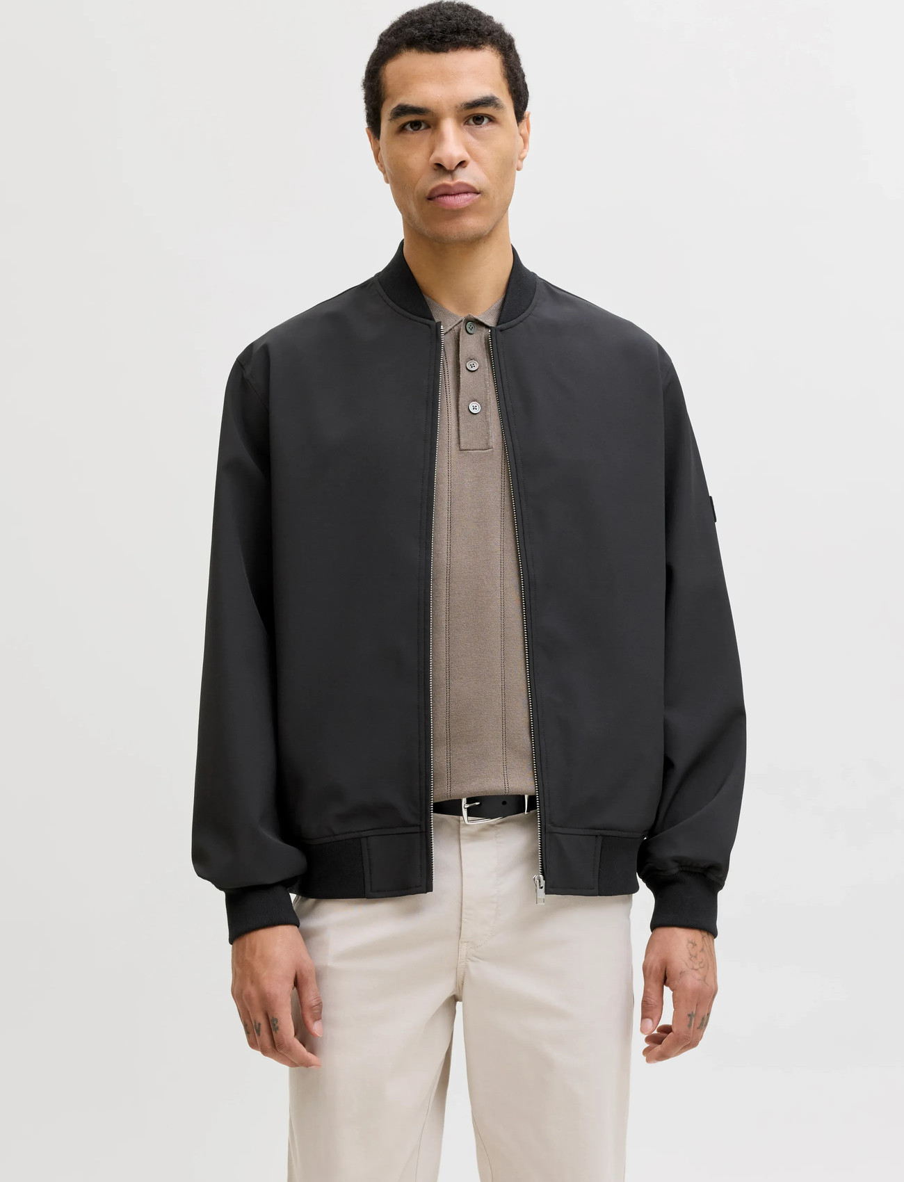 Jack & Jones Jprblaaspen Bomber Jacket Ln, S, Black, Jakker > Bomberjakker, Herre