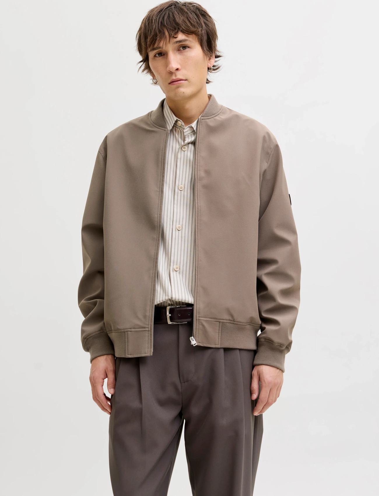 Jack & Jones Jprblaaspen Bomber Jacket Ln, S, Brown, Jakker > Bomberjakker, Herre