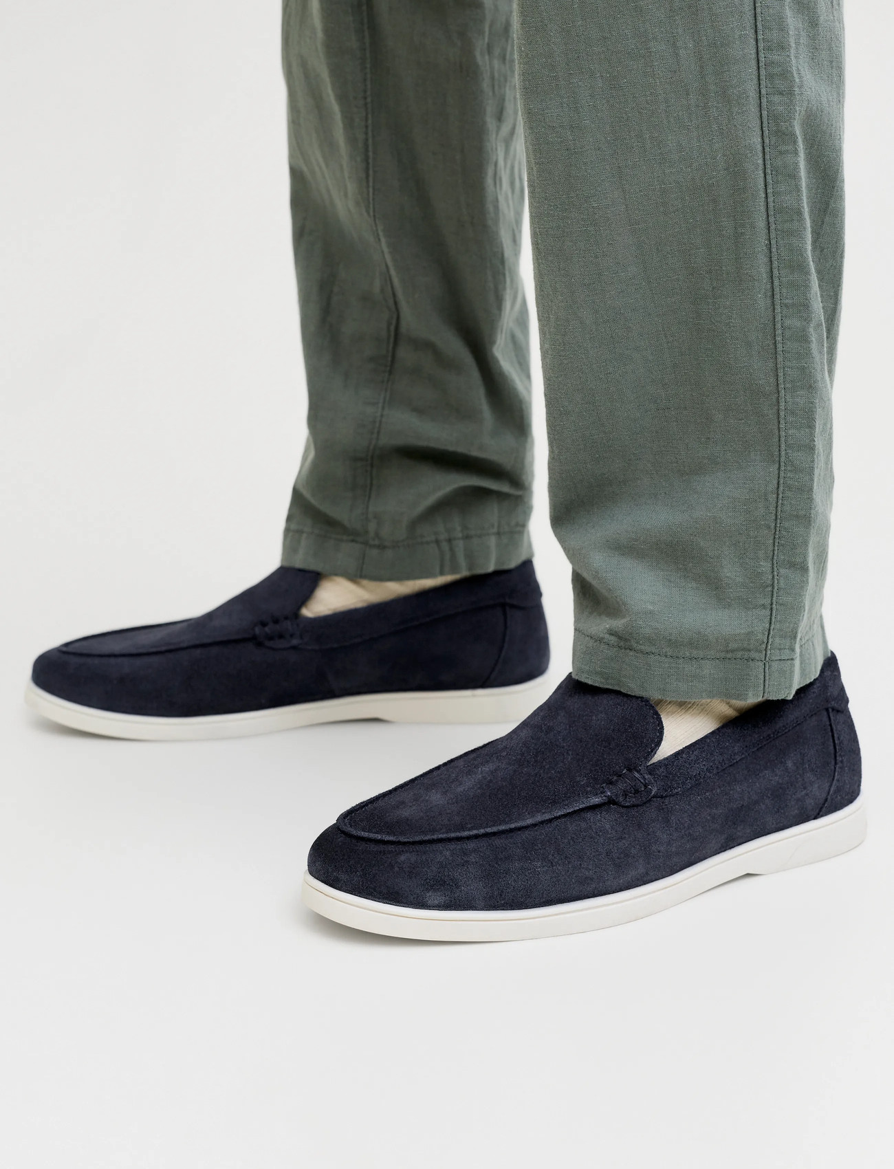 Jack & Jones Jfwslim Suede Loafer, 45, Navy, Sko > Hyttesko, Herre