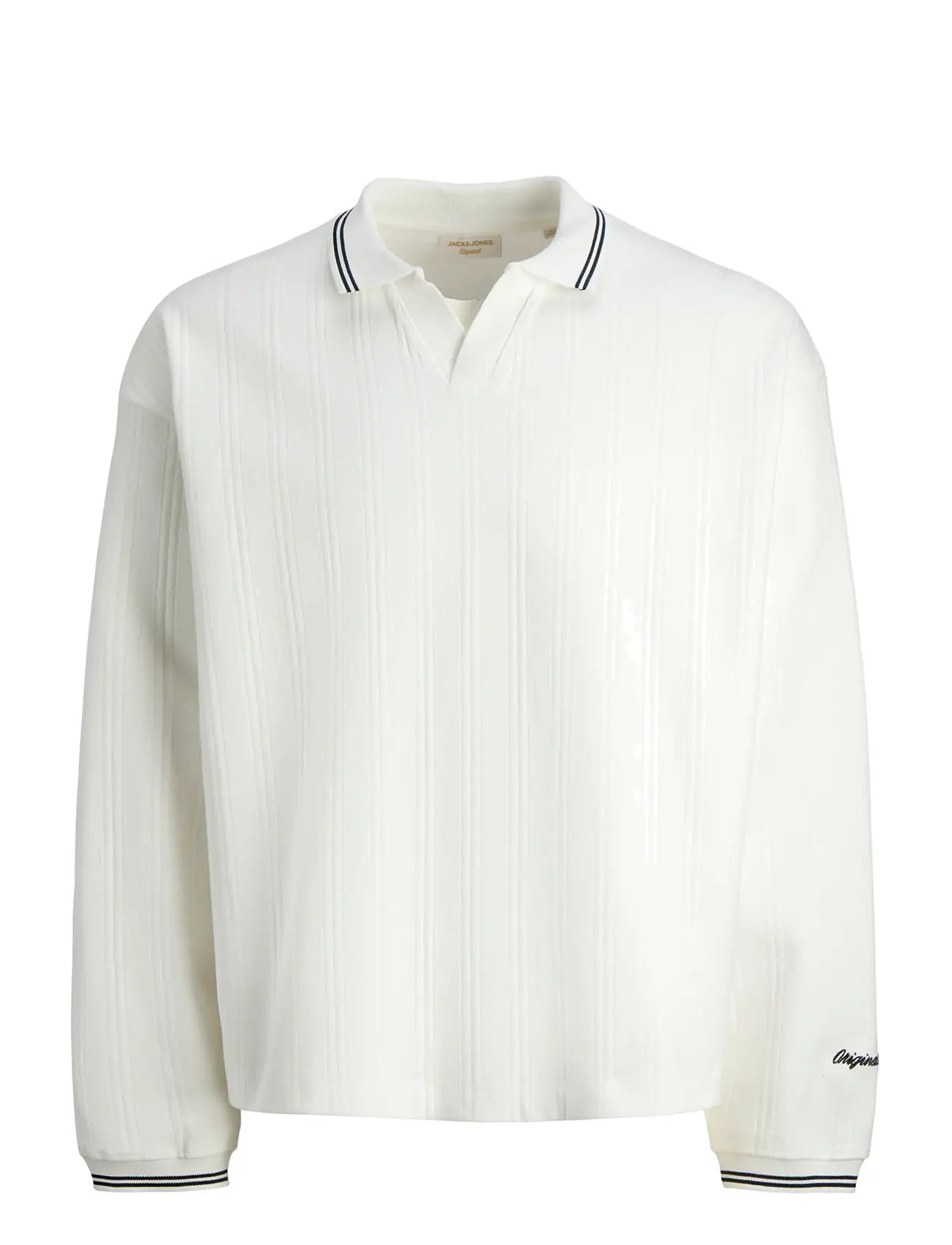 JACK & JONES Jorniagara Sweat Split Neck Weiß - L - Herren