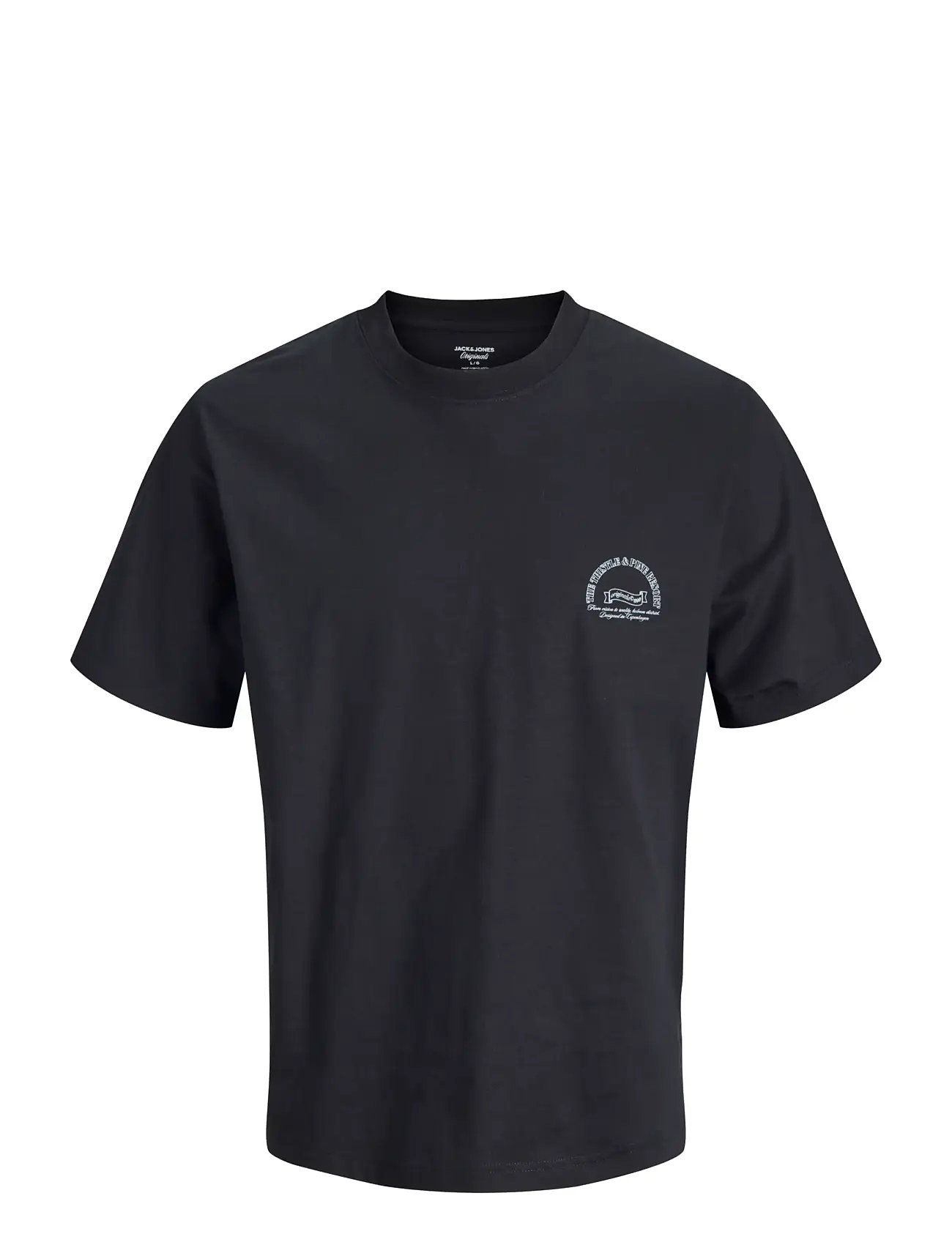 JACK & JONES Jormontauk Photo Back Tee Ss Cn Schwarz - S - Herren