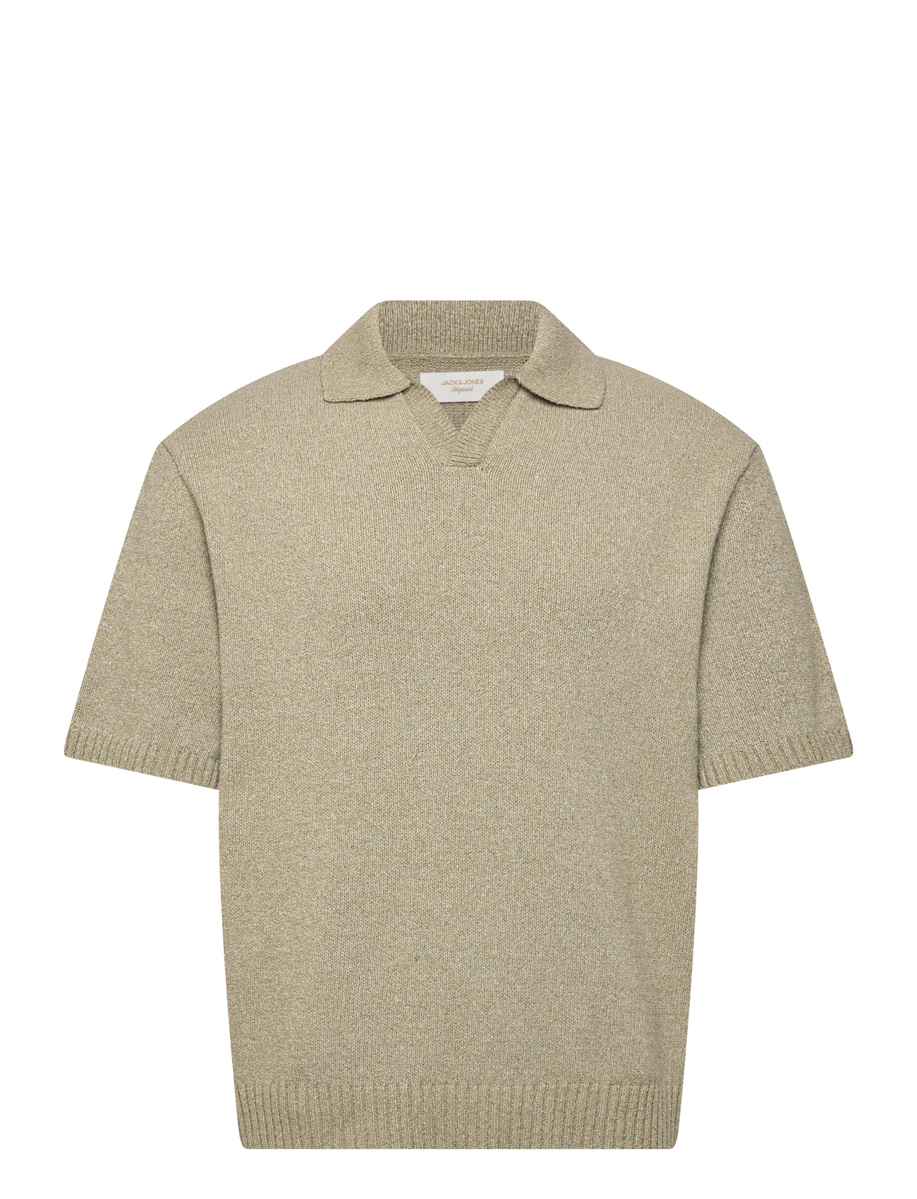 JACK & JONES Jorcatskills Knit Ss Split Neck Polo Grün - XL - Herren