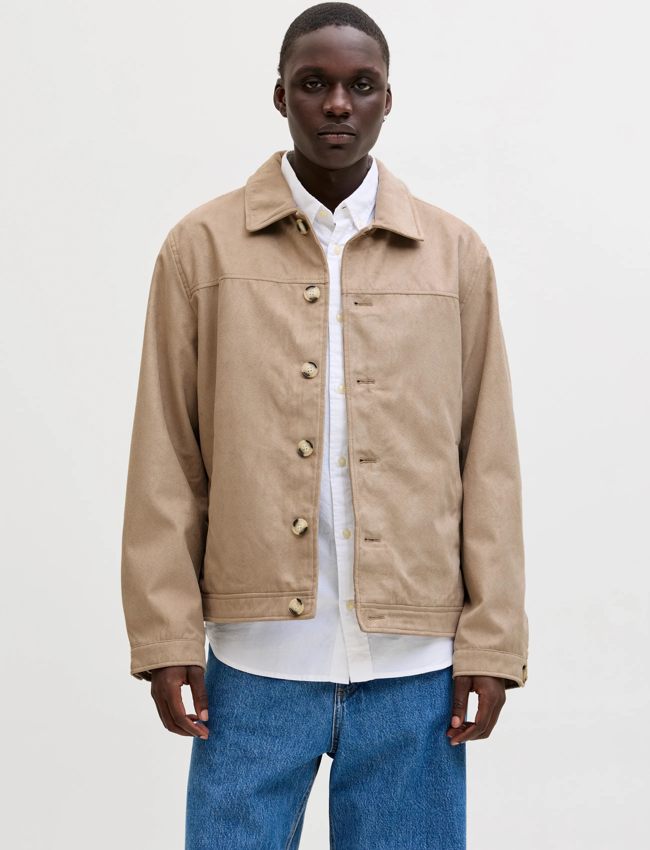 Jack & Jones Jjecasablanca Shacket Noos, M, Beige, Jakker > Lette Jakker, Herre