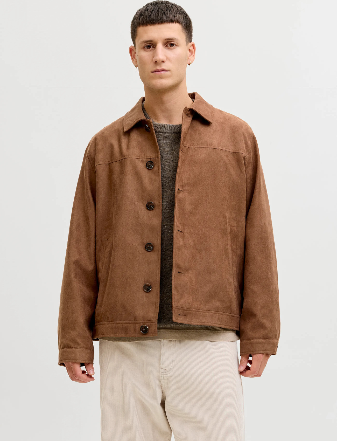 Jack & Jones Jjecasablanca Shacket Noos, M, Brown, Jakker > Lette Jakker, Herre