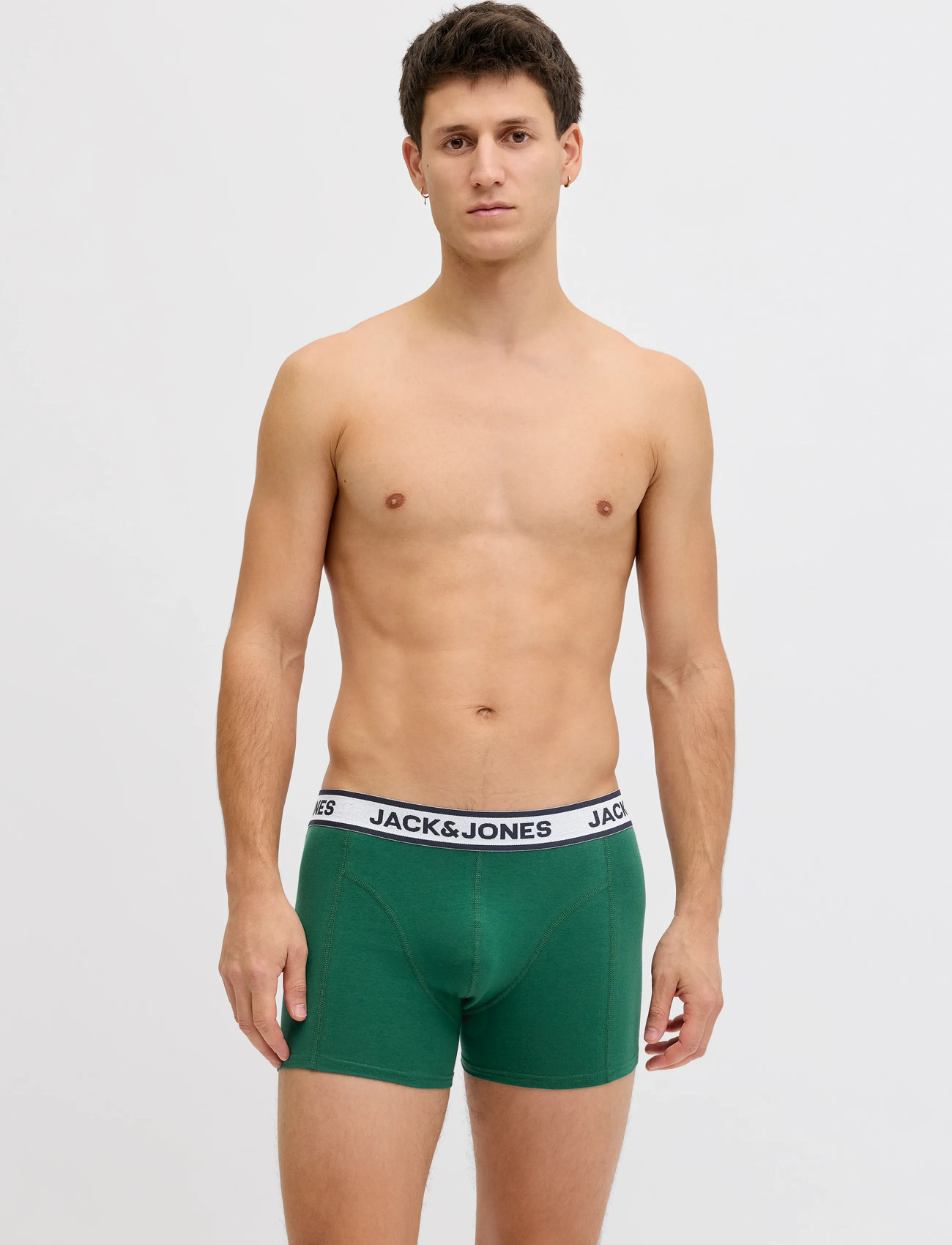 Jack & Jones Jacnolan Solid Trunks 5 Pack, L, Green, Undertøj > Boksere, Herre