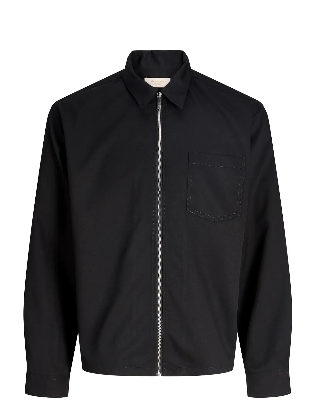 JACK & JONES Jorparty Zip Overshirt Ls Styd Aw25 Schwarz - XL - Herren