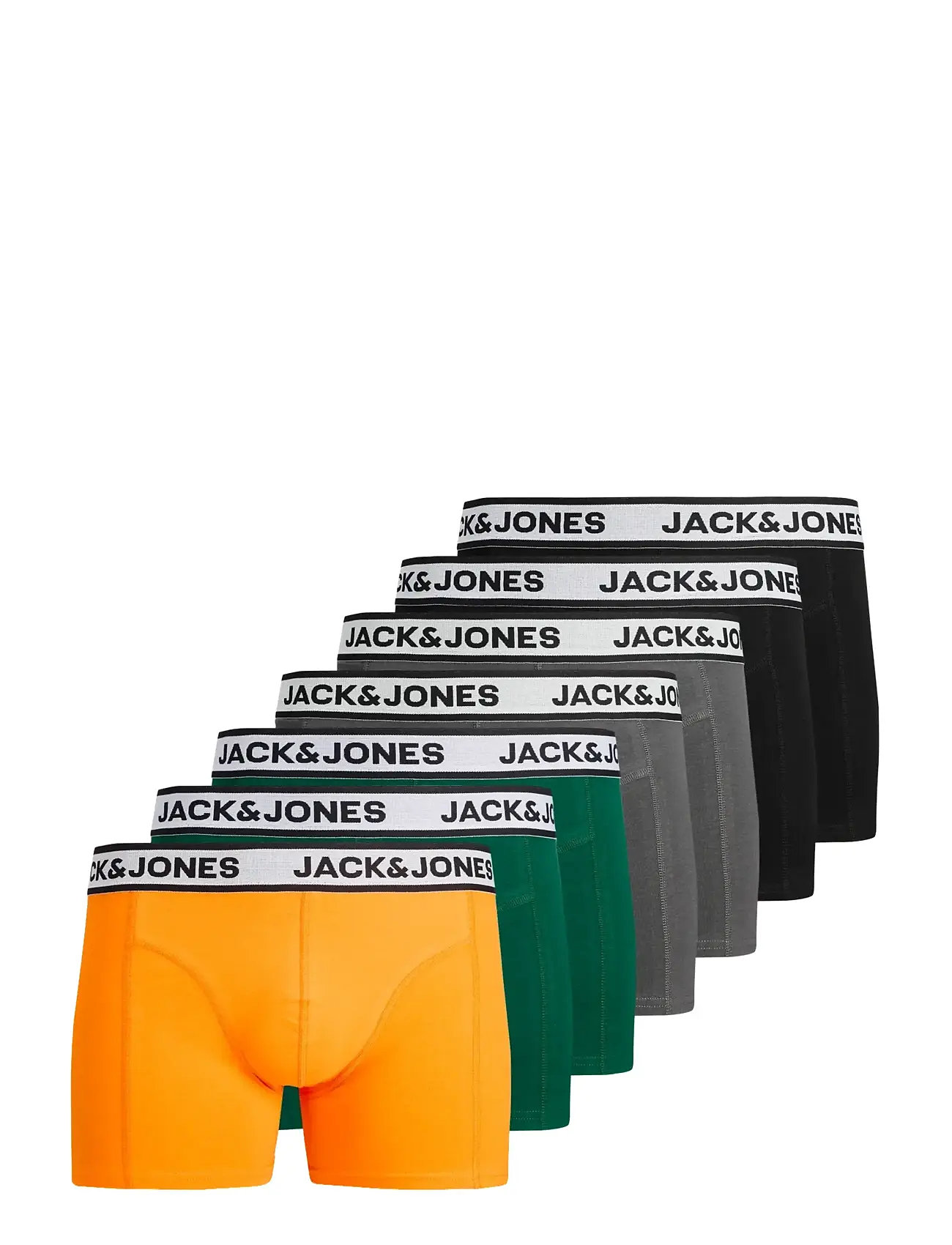 JACK & JONES Jacnolan Solid Trunks 7 Pack Orange - XL - Herren