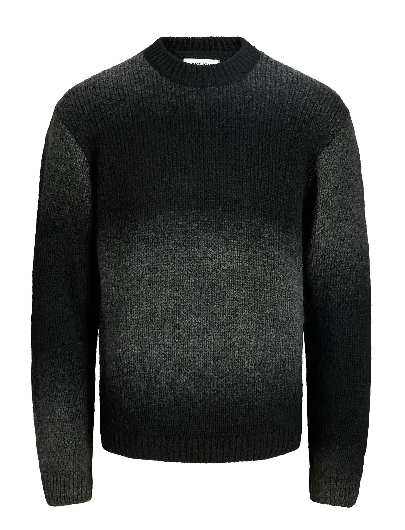 JACK & JONES Jcofade Space Dye Crew Neck Styd Aw25 Schwarz - S - Herren