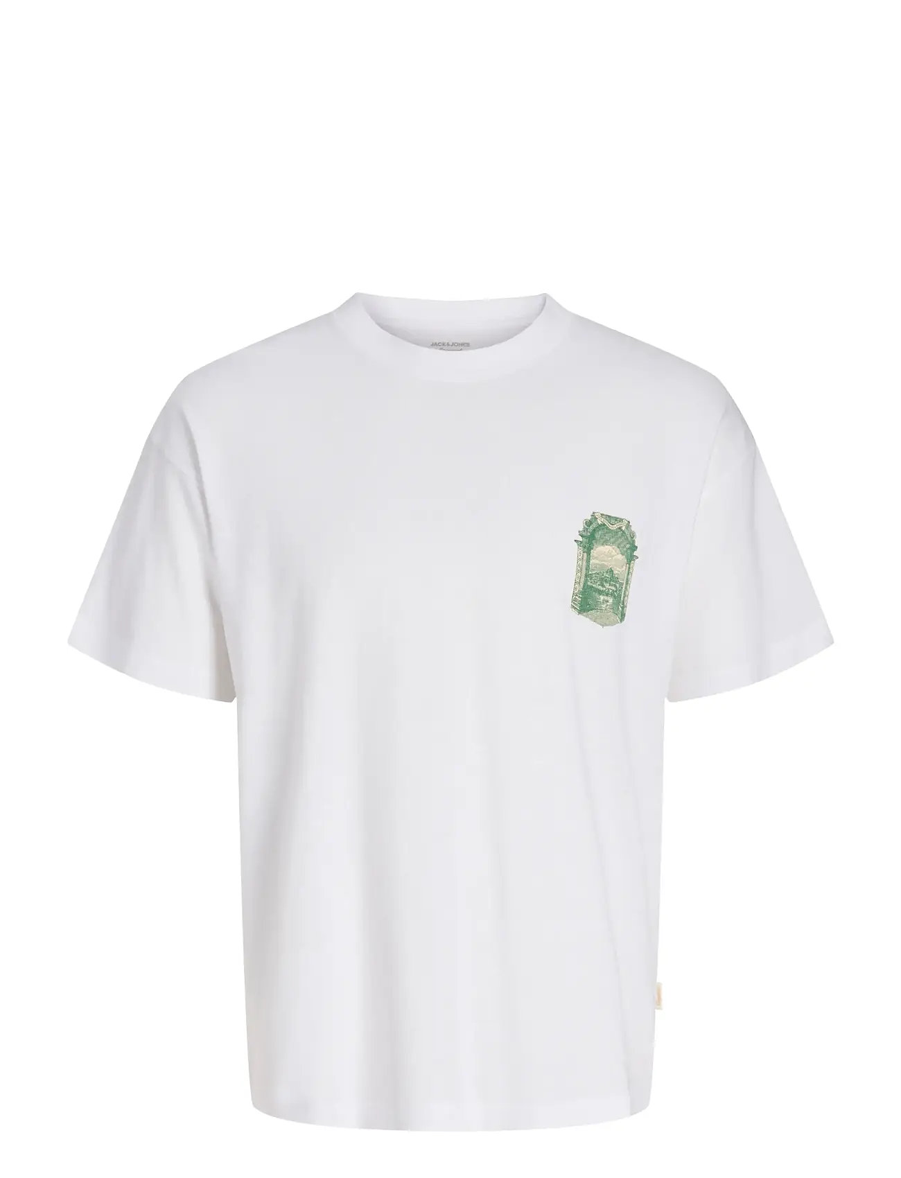 JACK & JONES Jorargos Back Print Tee Ss Cn Styd Aw25 Weiß - L - Herren