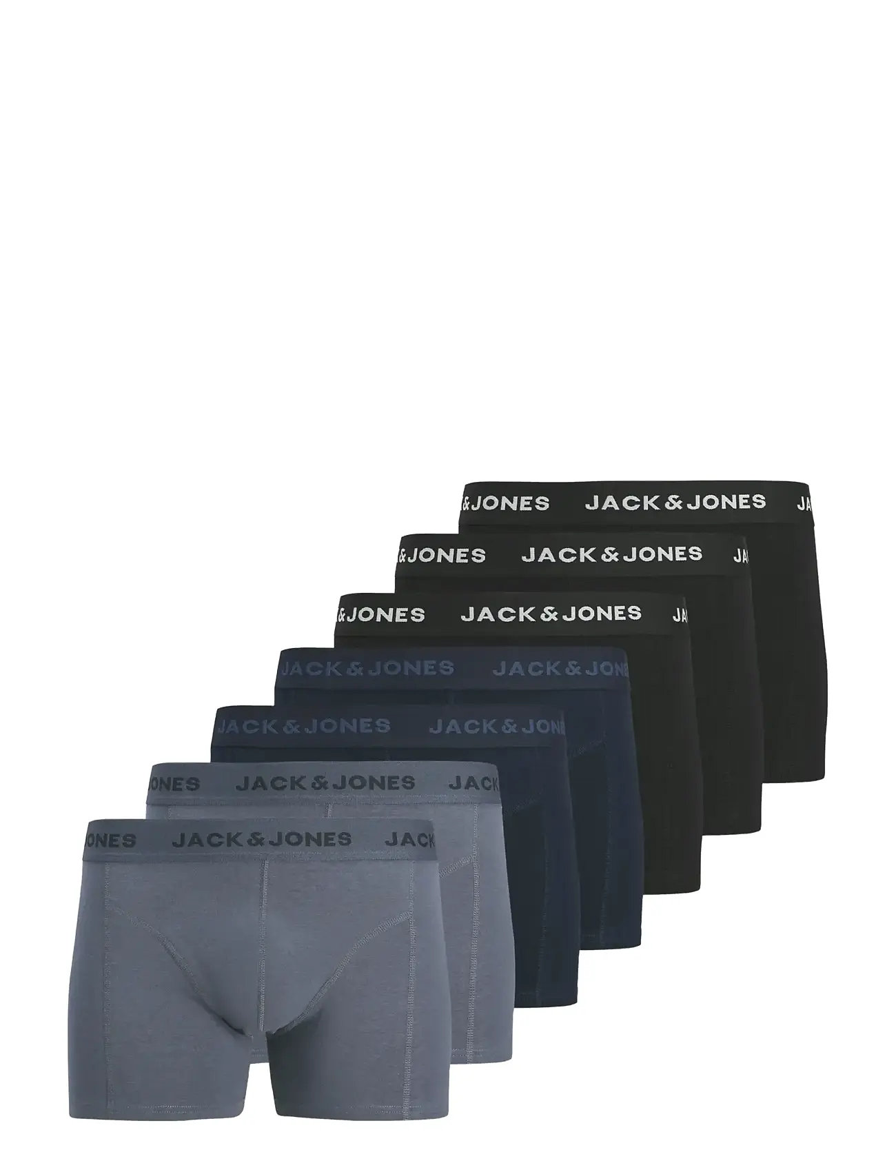 JACK & JONES Jacjeremiah Solid Trunks 7 Pack Schwarz - L - Herren