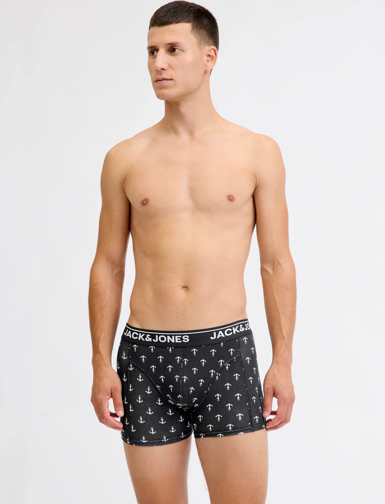 Jack & Jones Jacbarry Trunks 3 Pack Styd, XL, Black, Undertøj > Boxershorts, Herre