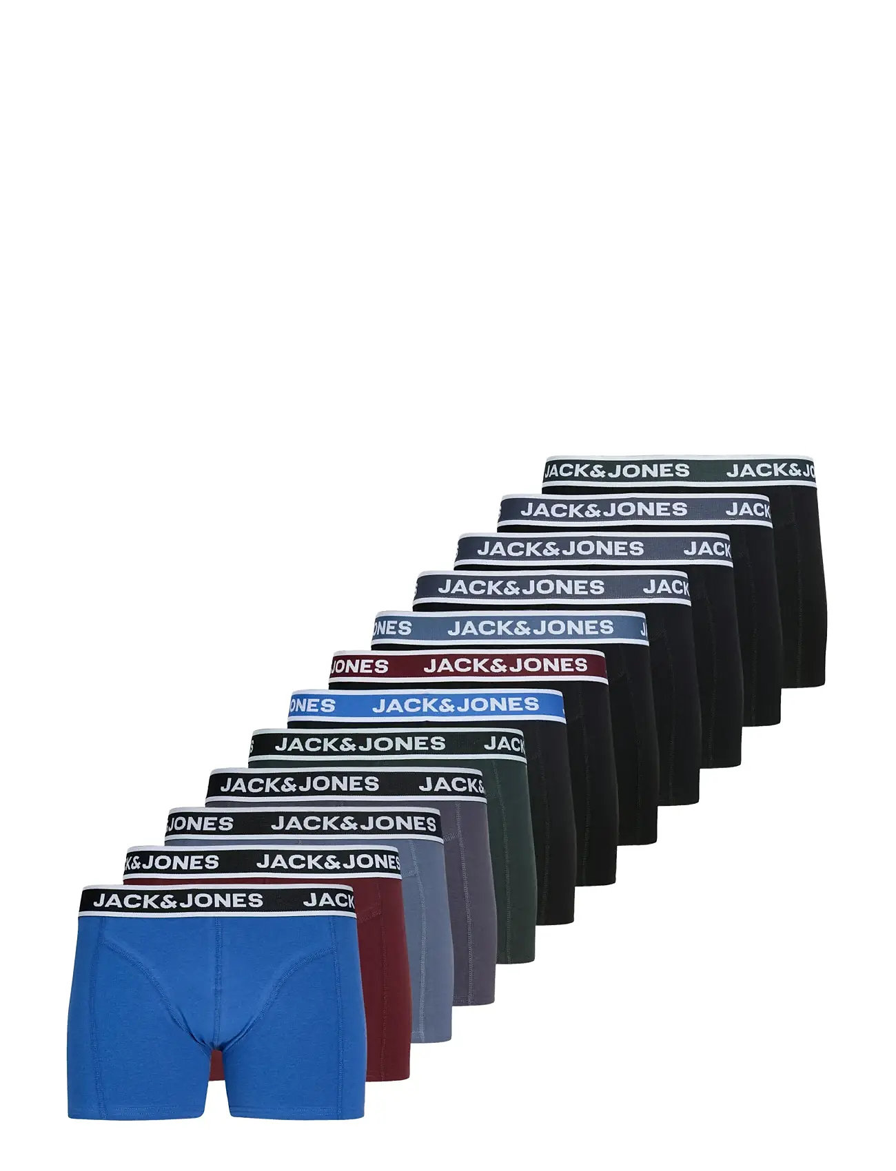 JACK & JONES Jactroy Solid Trunks 12 Pack Styd Schwarz - S - Herren