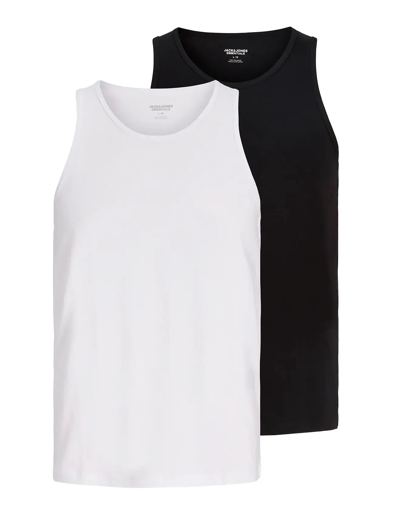 JACK & JONES Jjeorganic Basic Tanktop 2Pk Mp Weiß - M - Herren