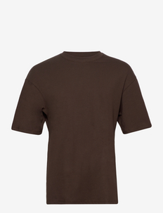 JORBRINK TEE SS CREW NECK - kortærmede t-shirts - seal brown