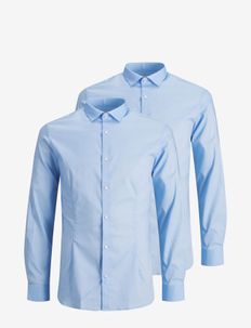 JPRBLAPARMA SHIRT L/S 2-PACK - basic skjortor - cashmere blue