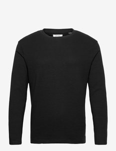 JJEPHILLY TEE LS CREW NECK - basic t-shirts - black