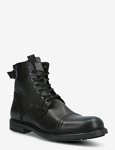 JFWSHELBY LEATHER BOOT SN - laced boots - anthracite