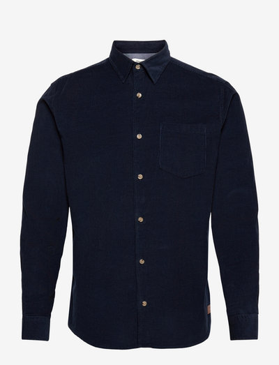 JJKENDRICK CORD SHIRT LS - basic skjorter - navy blazer