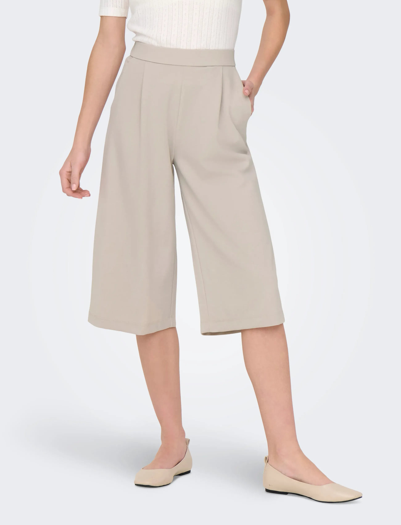 JDY Jdygeggo One Life Culotte Jrs Dia, XS, Beige, Bukser > Culottes, Dame
