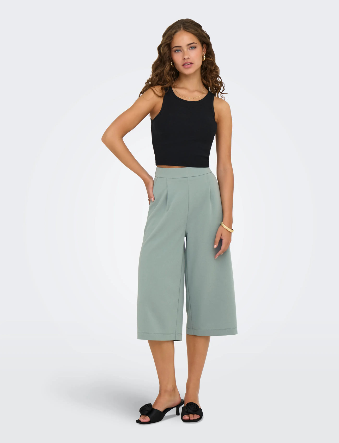 JDY Jdygeggo One Life Culotte Jrs Dia, XS, Green, Bukser > Culottes, Dame