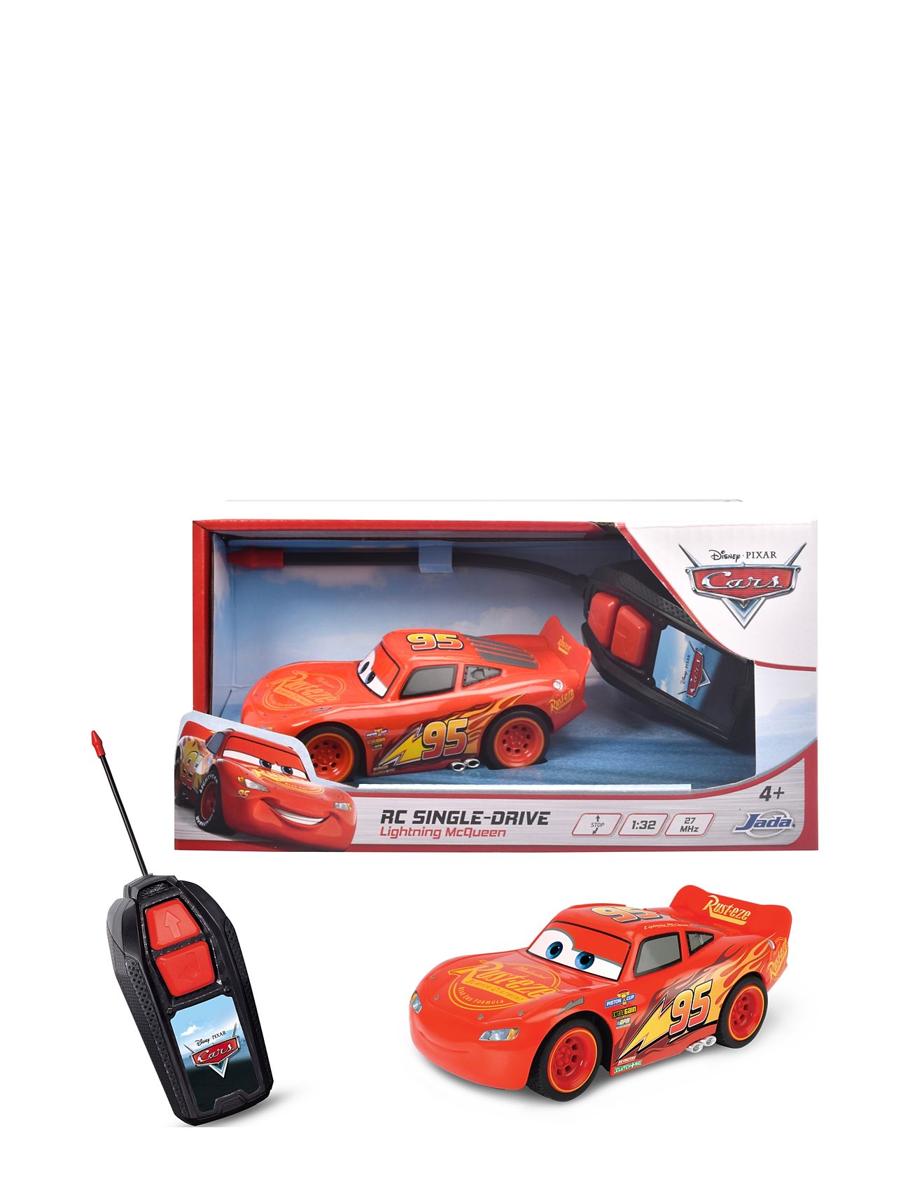 Cars - Lightning Mcqueen Single Drive Toys Toy Cars & Vehicles Toy Cars Red Jada Toys