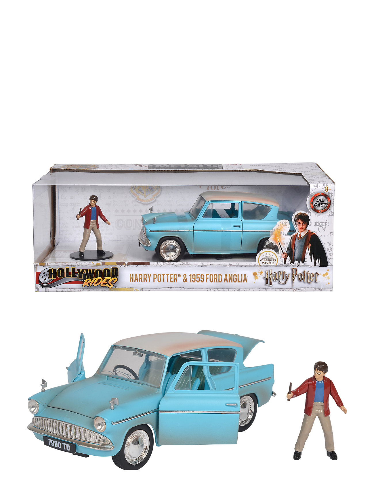 Harry Potter 1959 Ford Anglia 1:24 Toys Toy Cars & Vehicles Toy Cars Blue Jada Toys