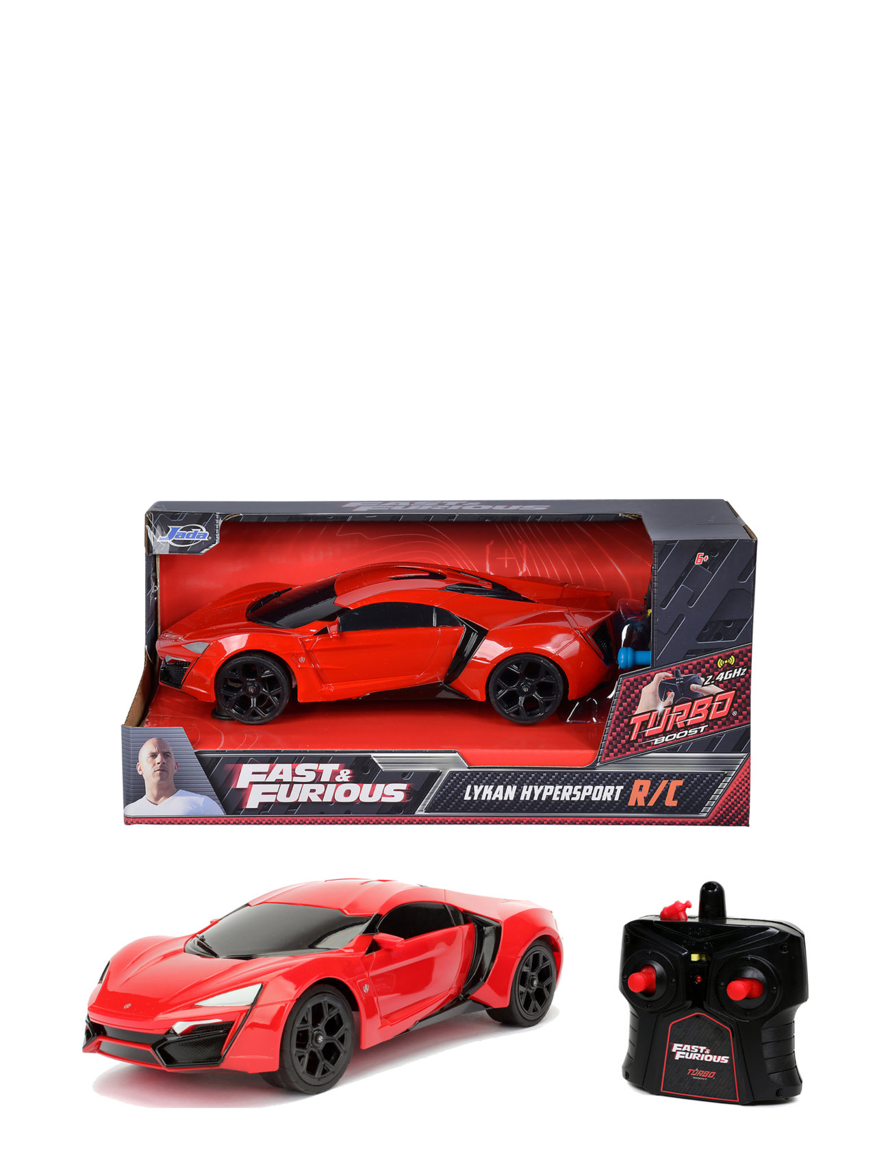 Jada - Fast & Furious Rc Lykan Hypersport 1:24 Toys Toy Cars & Vehicles Toy Cars Red Jada Toys