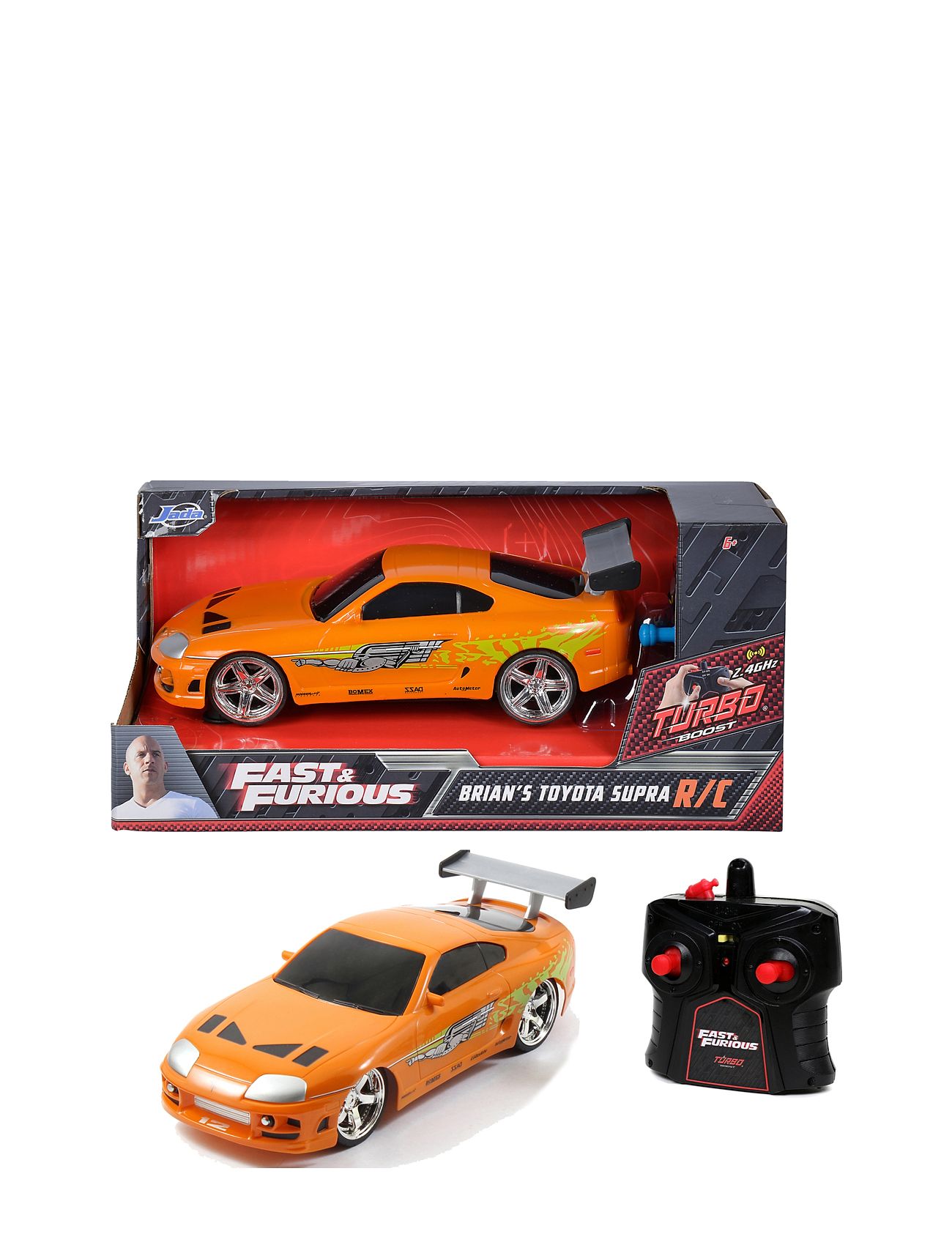 Jada - Fast & Furious Rc Brian's Toyota 1:24 Toys Toy Cars & Vehicles Toy Cars Orange Jada Toys