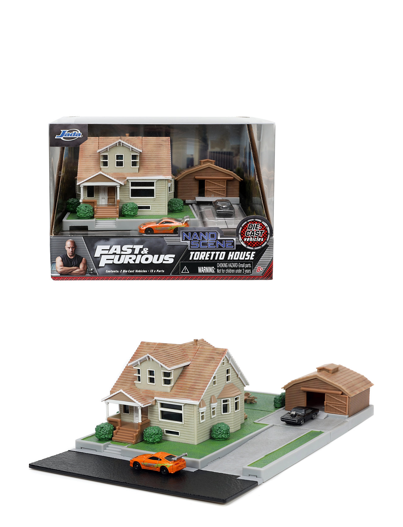 Fast And Furious Dominic "Dom" Toretto Hous, Nano Scene Toys Playsets & Action Figures Play Sets Multi/patterned Jada Toys