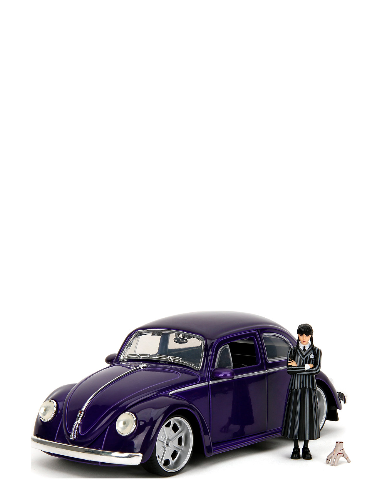 Jada Toys Wednesday Volkswagen Beetle Car 1:24 Toys Playsets & Action Figures Play Sets Multi/patterned Jada Toys